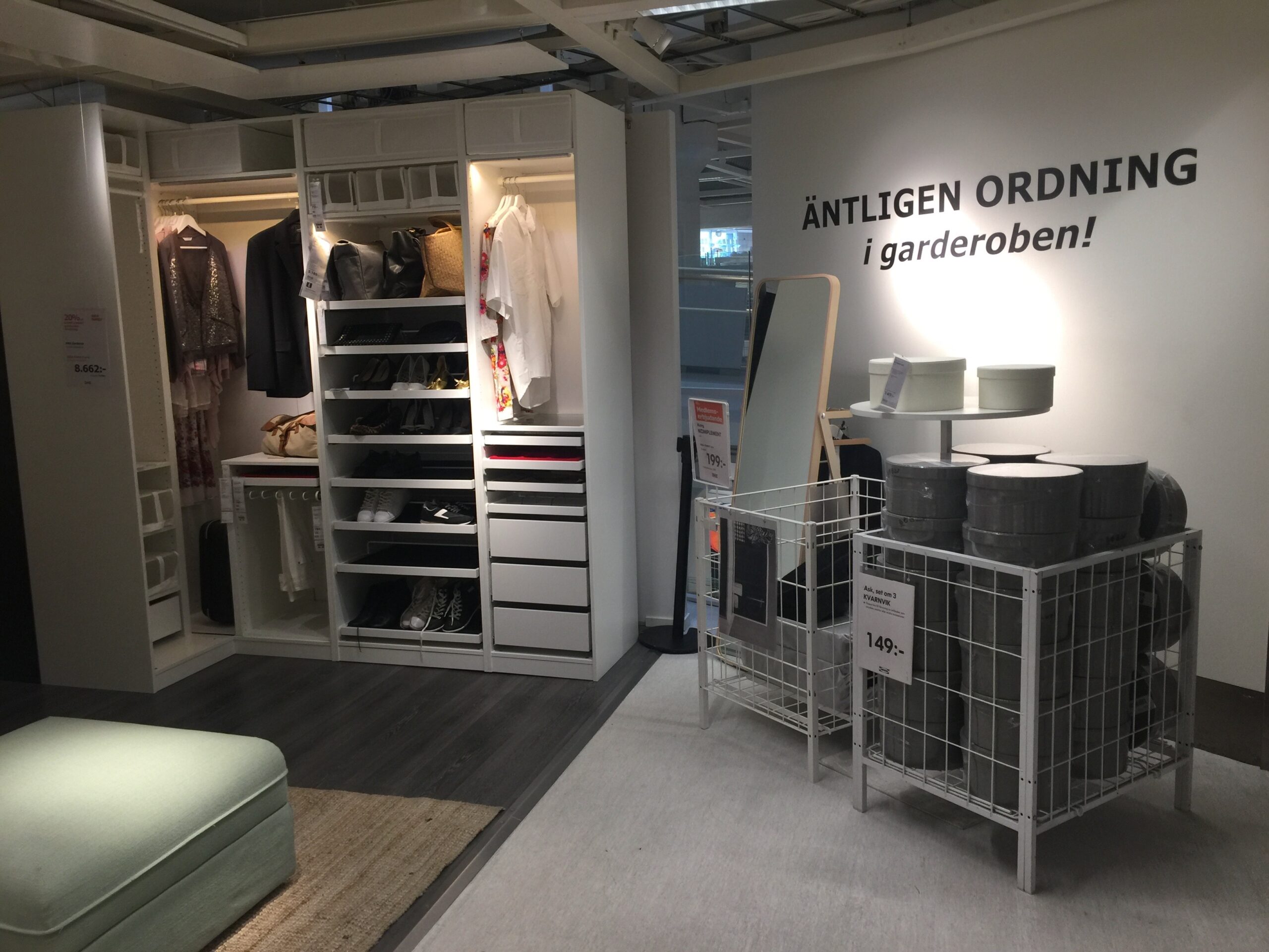 IKEA is catering many things when it comes to visual merchandising. One of them is that they are really good at showing products in use., This helps the shopper visualise what the product could do for them.